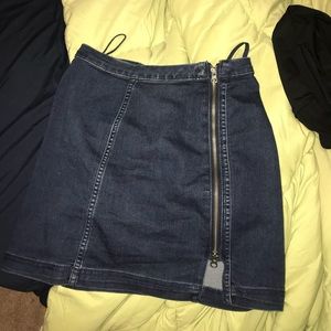 Free people denim mini skirt